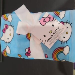 HELLO KITTY 2 PACK BLUE RAINBOW Hand Towels Perfect for a bathroom. 100%COTTON.
